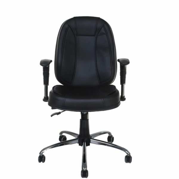 صندلی اداری مدل530با طراحی شیک و جذاب به همراه پایه ی گردان و چرخ های ژله ای با چرم مصنوعی و فوم سرد با قیمت منصفانه و اقتصادی عرضه میگردد