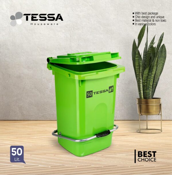 سطل زباله 50 لیتری پدال دار صنعتی