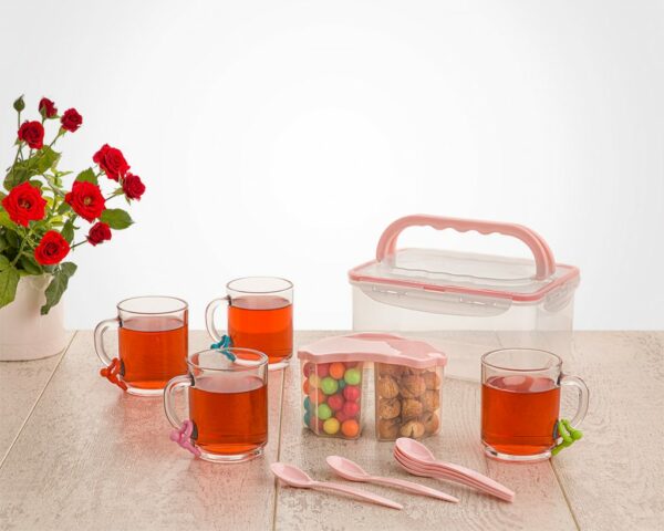 ست چای خوری چهارنفره دسته دار