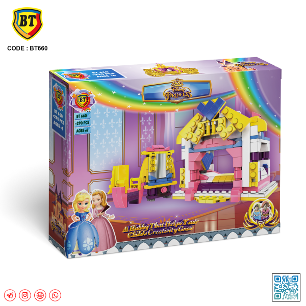 خرید عمده لگو تخت باربی 660 بی تی