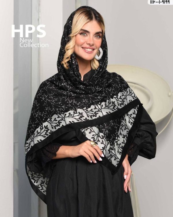 روسری نخی سی اسکارف HPS طرح اسلیمی کلاسیک جور ۱۲تایی
