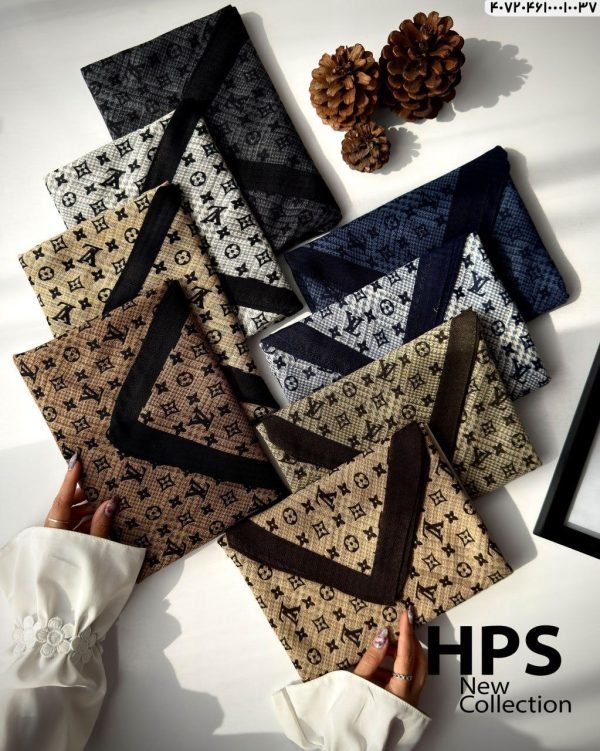 روسری نخی سی اسکارف HPS طرح مونوگرام فلتلی