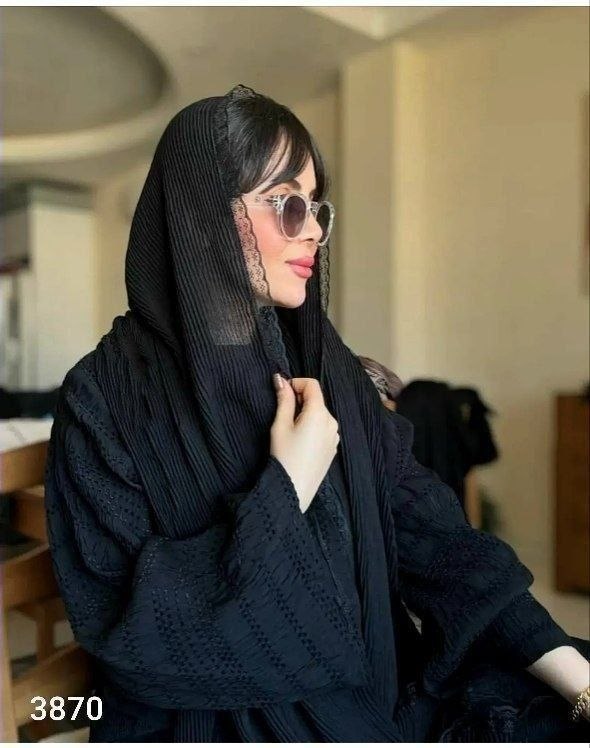 شال حریر کرپ لب گیپور HPS نخی قواره 190×70 پک 12تایی