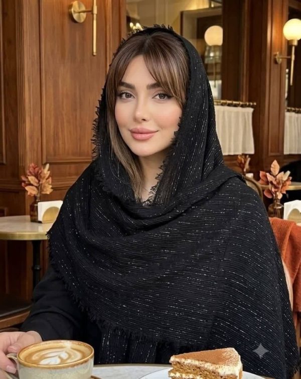 شال پلیسه لمه دار  وارداتی HPS نخی لمه دار قواره 185×70