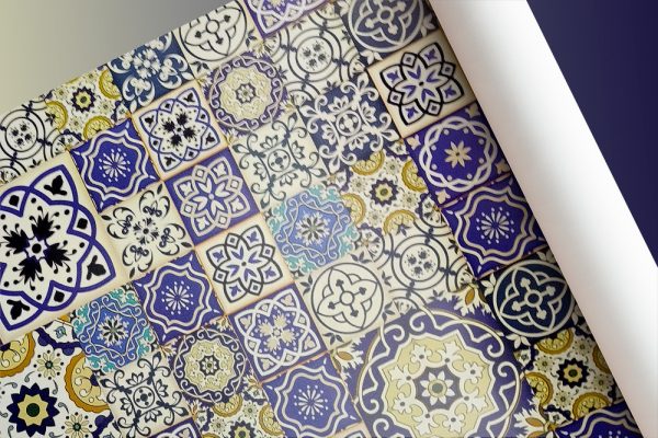 پخش عمده و تولیدی کاغذ کادو طرح کاشی کاری سنتی